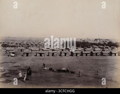 Ein Segregationslager, Karatschi: Luftaufnahme, 1897. Stockfoto