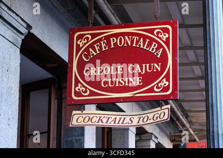 Cafe Pontalba im New Orleans French Quarter, Louisiana, USA Stockfoto
