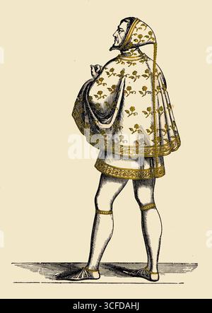 Er stellt den Maler Cimabue dar und ist einem Gemälde von sich selbst entnommen. Cimabue gilt als Wiederbelebung der Malerei unter den Modernen. Er war ein Florentiner, 1240 aus einer Adelsfamilie geboren und starb 1310. Er soll seine Kunst von zwei Greem-Malern gelernt haben, die vom senat nach Florenz eingeladen wurden, um eine der Kapellen der Kirche Santa Maria Novella zu malen. Stockfoto