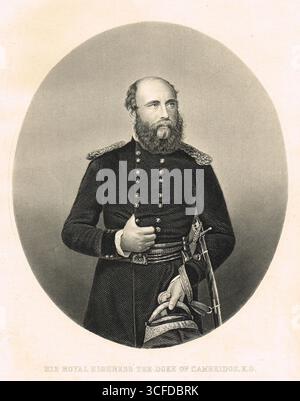 Prinz George, Duke of Cambridge, Oberbefehlshaber der Streitkräfte (militärischer Leiter der britischen Armee) von 1856 bis 1895 Stockfoto