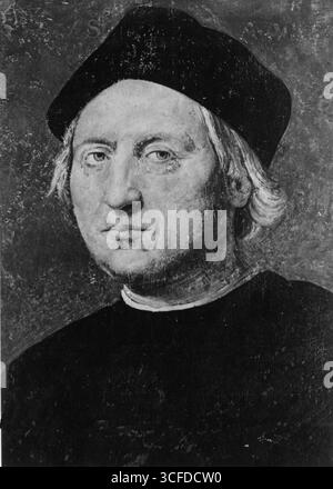 Christoph Kolumbus : 1451 - 1506 , Navigator und Entdecker am besten bekannt als der Mann , der Amerika entdeckte . Dieses Porträt wurde von dem Florentiner Maler Ridolfo Ghirlandaio 1483-1561 erstellt Stockfoto