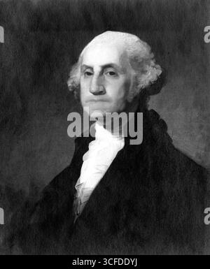 George Washington : 22 . Februar 1732 - 14 . Dezember 1799 war der dominante militärische und politische Führer und von 1775 bis 1799 erster Präsident der Vereinigten Staaten von Amerika . Stockfoto