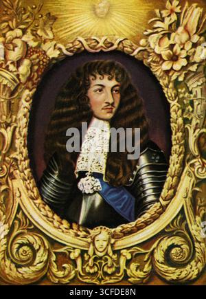 Ludwig XIV. – König von Frankreich (1638–1715) – nach einer anonymen französischen Miniatur des 17. Jahrhunderts – Ludwig XIV. ( Louis le Grand, ) (5. September 1638 in Saint-Germain-en-Laye – 1. September 1715 in Versailles), seit 1643 König von Frankreich und Navarra, bekannt als „der Sonnenkönig“ ( le ROI Soleil). Ludwig XIV. Von Frankreich gilt als einer der bemerkenswertesten Monarchen der Geschichte. Er regierte 72 Jahre lang, von denen er 54 persönlich die französische Regierung kontrollierte. Während seiner Regierungszeit stabilisierte sich Frankreich und wurde zu einer der stärksten Mächte Europas. ©TopFoto Stockfoto