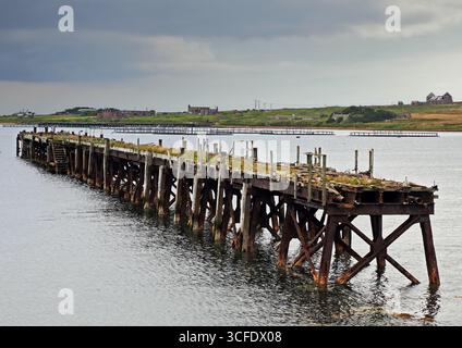 Verlassenen Steg Stockfoto