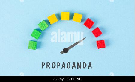 Propaganda In Progress, Facts And Fake News, Conspiracy Theory Concept, Media And Manipulation, Mind Control Stockfoto