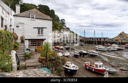 Polperro Harbor Cornwall UK Stockfoto