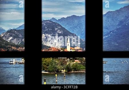 Palazzo Borromeo an der Isola Bella, Lago Maggiore, im Piemont, Italien. Stockfoto