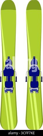 Vektor-Illustration des alpinen Skisports. Perfekt für Wintersport, Abenteuer und Outdoor-Designs. Ideal für Marketing, Logos und digitale Projekte. Stock Vektor