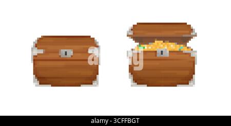 Pixel Art Schaffiguren im Retro-Stil für Spieldesign Stock Vektor