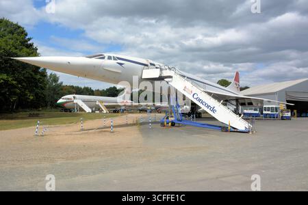 Test Concorde in British Airways Lackierung im Brooklands Museum, Weybridge, Großbritannien Stockfoto