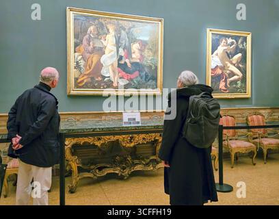 Bei der Ausstellung des Palastes Doria Pamphilj. Rom, Italien Stockfoto