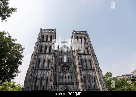 St. Joseph's Cathedral, Hanoi. Im gotischen mittelalterlichen Stil Stockfoto