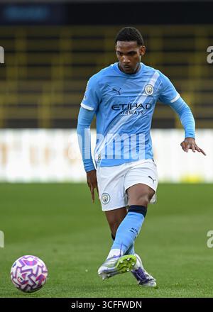 Manchester, Großbritannien. August 2025. Christian McFarlane von Manchester City beim Spiel Manchester City U21 gegen West Ham United U21 Premier League 2 im Academy Stadium, Manchester. Der Bildnachweis sollte lauten: Cody Froggatt/Sportimage Credit: Sportimage Ltd/Alamy Live News Stockfoto