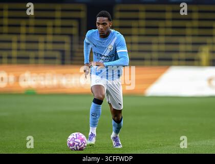 Manchester, Großbritannien. August 2025. Christian McFarlane von Manchester City beim Spiel Manchester City U21 gegen West Ham United U21 Premier League 2 im Academy Stadium, Manchester. Der Bildnachweis sollte lauten: Cody Froggatt/Sportimage Credit: Sportimage Ltd/Alamy Live News Stockfoto