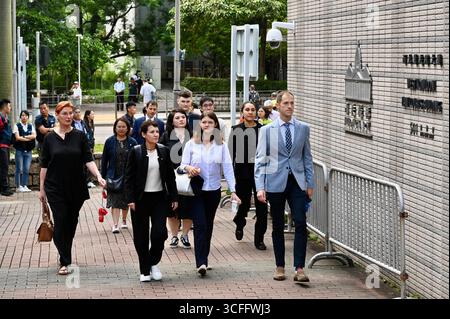 Verteidigt in Hongkong 47 Demokraten-Fall Urteil und Urteil Stockfoto