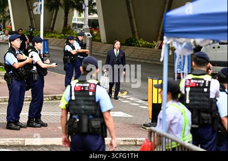 Verteidigt in Hongkong 47 Demokraten-Fall Urteil und Urteil Stockfoto