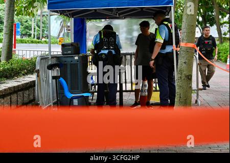 Verteidigt in Hongkong 47 Demokraten-Fall Urteil und Urteil Stockfoto