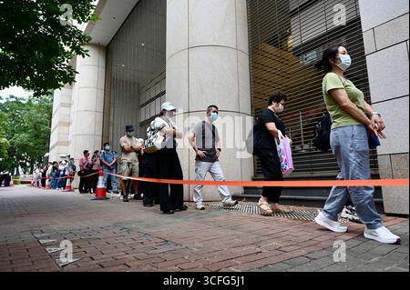 Verteidigt in Hongkong 47 Demokraten-Fall Urteil und Urteil Stockfoto