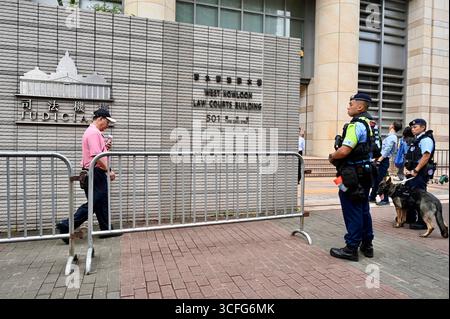 Verteidigt in Hongkong 47 Demokraten-Fall Urteil und Urteil Stockfoto