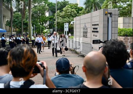 Verteidigt in Hongkong 47 Demokraten-Fall Urteil und Urteil Stockfoto