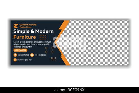 Werbebanner für kreative Möbel Moderne Inneneinrichtung und Home Furniture Marketing Design Stock Vektor