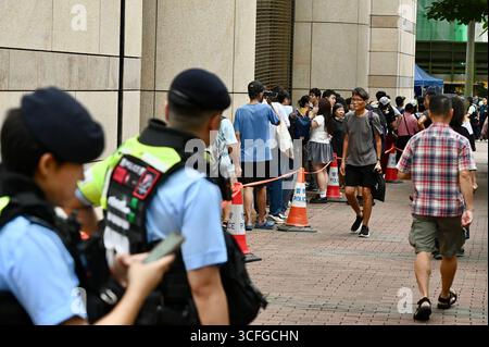 Verteidigt in Hongkong 47 Demokraten-Fall Urteil und Urteil Stockfoto