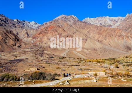 Schönheit Pamir Berge, Blick vom Pamir Highway in Tadschikistan Stockfoto