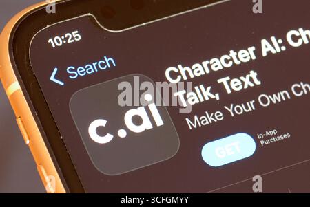 Charaktere-KI-App im Apple App Store Stockfoto
