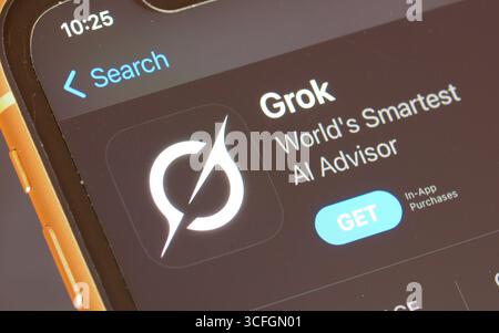 Grok AI App im Apple App Store Stockfoto