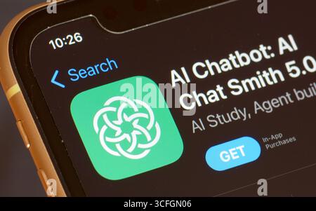 AI Chatbot: AI Chat Smith 5,0 App im Apple App Store Stockfoto