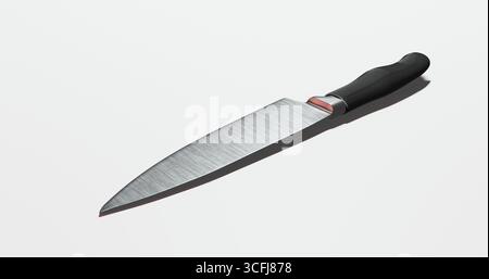 Isolierter 3D-Render eines Küchenmessers für den Kochberuf oder Küchenbesteck Stockfoto