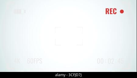 3D-Rendering des Kamerasuchers bei Aufnahme für Überlagerung Stockfoto