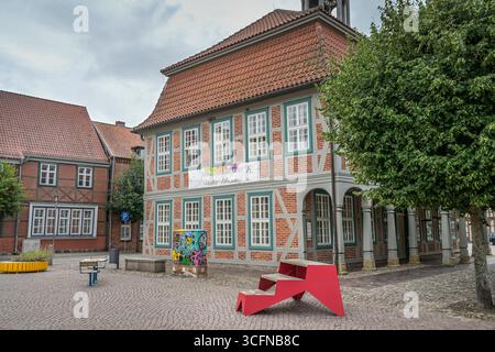 Altes Rathaus, Markt, Altstadt, Boizenburg, Mecklenburg-Vorpommern, Deutschland *** Altes Rathaus, Markt, Altstadt, Boizenburg, Mecklenburg-Vorpommern, Deutschland Stockfoto