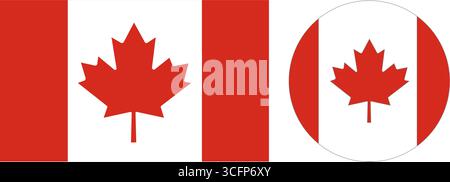 Kanada Flagge Vektor Design und Illustration , nationale Flagge von Kanada Stock Vektor