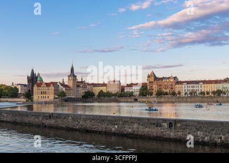 Moldau, Prag, Tschechische Republik Stockfoto