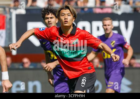 Nijmegen, Niederlande. August 2025. NIJMEGEN, NIEDERLANDE - 24. AUGUST: Koki Ogawa von NEC während eines niederländischen Eredivisie-Spiels zwischen NAC Breda und NAC Breda im de Goffert Stadium am 24. August 2025 in Nijmegen, Niederlande. (Foto: Broer van den Boom/Orange Pictures) Credit: Orange Pics BV/Alamy Live News Stockfoto
