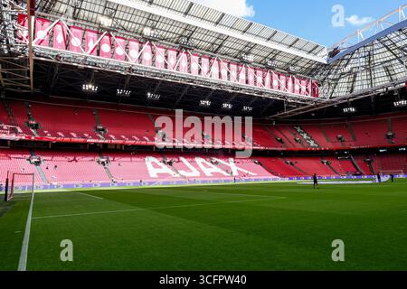 Johan Cruijff Arena während des niederländischen Eredivisie-Spiels zwischen AFC Ajax und Heracles Almelo in der Johan Cruijff Arena am 24. August 2025 in Amsterdam. (Quelle: Warz Brinkerhof/MTB-Foto/Alamy Live News) Stockfoto