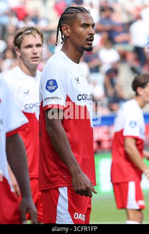 Utrecht, Niederlande. August 2025. UTRECHT, NIEDERLANDE - 24. AUGUST: Sebastien Haller vom FC Utrecht während des niederländischen Eredivisie-Spiels zwischen dem FC Utrecht und Excelsior Rotterdam im Stadion de Galgenwaard am 24. August 2025 in Utrecht, Niederlande. (Foto: Ben Gal/Orange Pictures) Credit: Orange Pics BV/Alamy Live News Stockfoto