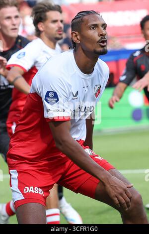 Utrecht, Niederlande. August 2025. UTRECHT, NIEDERLANDE - 24. AUGUST: Sebastien Haller vom FC Utrecht während des niederländischen Eredivisie-Spiels zwischen dem FC Utrecht und Excelsior Rotterdam im Stadion de Galgenwaard am 24. August 2025 in Utrecht, Niederlande. (Foto: Ben Gal/Orange Pictures) Credit: Orange Pics BV/Alamy Live News Stockfoto