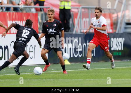 Utrecht, Niederlande. August 2025. UTRECHT, 24.08.2025, Stadion Galgenwaard, Saison 2025/2026, niederländischer Eredivisie Football, Spiel zwischen FC Utrecht und Excelsior Rotterdam, Foto zeigt FC Utrecht Spieler Siebe Horemans Credit: Pro Shots/Alamy Live News Stockfoto