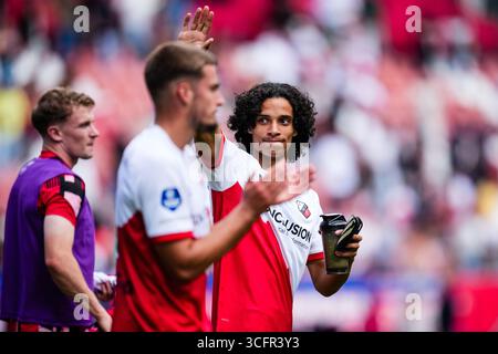 Utrecht, Niederlande. August 2025. Utrecht - Gjivai Zechiel vom FC Utrecht in der dritten Runde der Eredivisie Saison 2025/2026. Das Spiel findet am 24. August 2025 im Stadion Galgenwaard in Utrecht statt. (VK Sportphoto/Yannick Verhoeven) Credit: Parallax Pictures/Alamy Live News Credit: Parallax Pictures/Alamy Live News Stockfoto