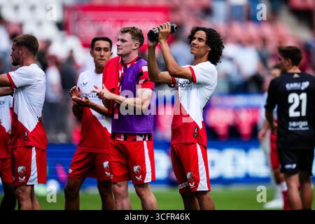 Utrecht, Niederlande. August 2025. Utrecht - Gjivai Zechiel vom FC Utrecht in der dritten Runde der Eredivisie Saison 2025/2026. Das Spiel findet am 24. August 2025 im Stadion Galgenwaard in Utrecht statt. (VK Sportphoto/Yannick Verhoeven) Credit: Parallax Pictures/Alamy Live News Credit: Parallax Pictures/Alamy Live News Stockfoto