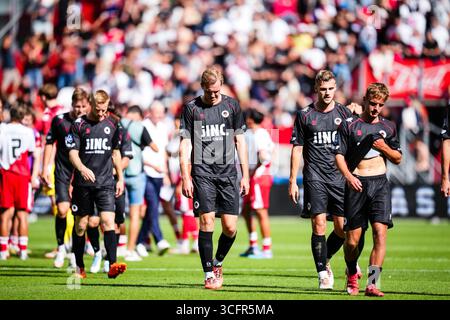 Utrecht, Niederlande. August 2025. Utrecht - Excelsior Rotterdam während der dritten Runde der Eredivisie Saison 2025/2026. Das Spiel findet am 24. August 2025 im Stadion Galgenwaard in Utrecht statt. (VK Sportphoto/Yannick Verhoeven) Credit: Parallax Pictures/Alamy Live News Credit: Parallax Pictures/Alamy Live News Stockfoto