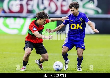 Nijmegen, Niederlande. August 2025. NIJMEGEN, 24.08.2025, Stadion de Goffert, Saison 2025/2026, niederländischer Eredivisie-Fußball, Spiel zwischen NEC Nijmegen und NAC Breda, Foto zeigt Credit: Pro Shots/Alamy Live News Stockfoto