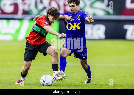 Nijmegen, Niederlande. August 2025. NIJMEGEN, 24.08.2025, Stadion de Goffert, Saison 2025/2026, niederländischer Eredivisie-Fußball, Spiel zwischen NEC Nijmegen und NAC Breda, Foto zeigt Credit: Pro Shots/Alamy Live News Stockfoto