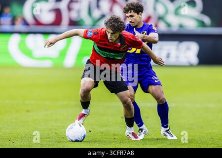 Nijmegen, Niederlande. August 2025. NIJMEGEN, 24.08.2025, Stadion de Goffert, Saison 2025/2026, niederländischer Eredivisie-Fußball, Spiel zwischen NEC Nijmegen und NAC Breda, Foto zeigt Credit: Pro Shots/Alamy Live News Stockfoto