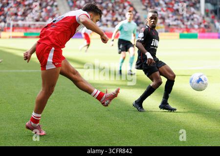 Utrecht, Niederlande. August 2025. UTRECHT, 24.08.2025, Stadion Galgenwaard, Saison 2025/2026, niederländischer Eredivisie Football, Spiel zwischen FC Utrecht und Excelsior Rotterdam, Foto zeigt FC Utrecht Spieler Souffian Elkarouani Credit: Pro Shots/Alamy Live News Stockfoto