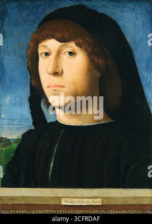 Antonello da Messina (um 1430 - 1479) - Porträt eines jungen Mannes - 18 - Gemäldegalerie Stockfoto