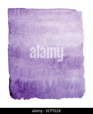 Abstrakte helle Textur von violettem Hintergrund. Schöner Aquarellhintergrund für Ihr Design. Aquarellgranulierende Farbe auf rauem Aquarellpapier. Stock Vektor