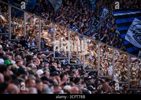 MÖNCHENGLADBACH, DEUTSCHLAND - 24. AUGUST 2025: - Das Fußballspiel der Bundesliga Borussia Mönchengladbach gegen den Hamburger SV im Borussia Park. Stockfoto